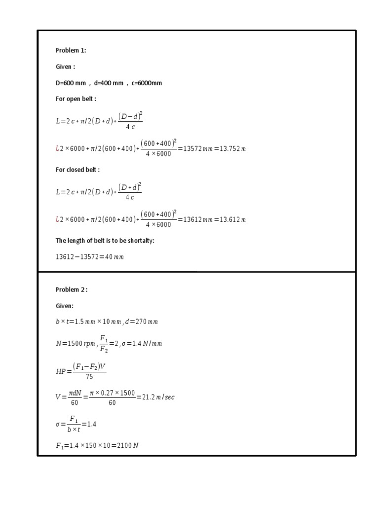 L=2 c + π /2 (D+d) + D−d) | PDF