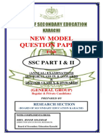 New Model Question Papers: SSC Part I & Ii