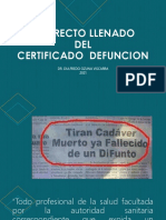 Correcto Llenado Del Certificado de Defuncion 2021