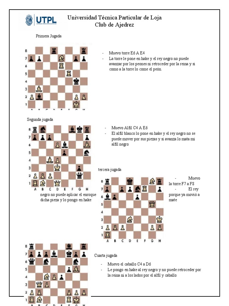Estrategias de Ajedrez: Jugadas Clave y Jaque Mate | PDF | Ajedrez ...