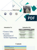 Noman Textile Mills LTD.: Presentation On Industrial Visit at