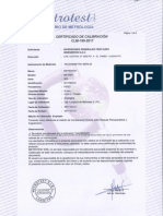 Certificado de Calibración - Rugosímetro