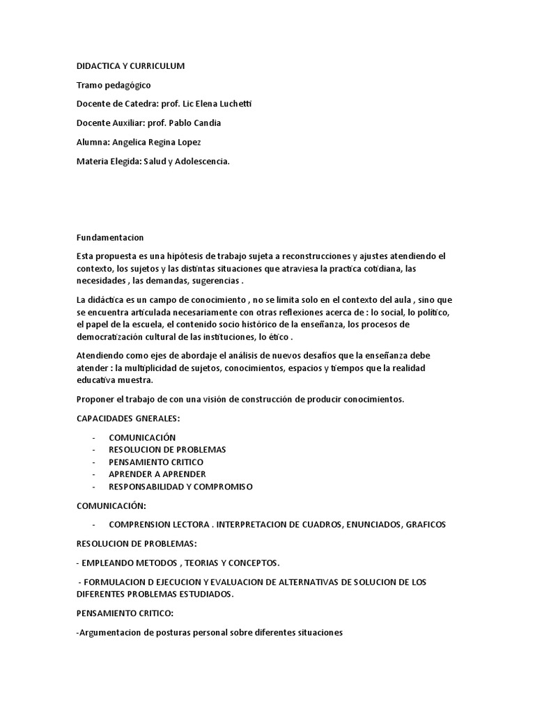Didáctica y Currículum Educativo | PDF | Plan de estudios | Evaluación