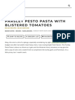 Parsley Pesto Pasta With Blistered Tomatoes - Budget Bytes