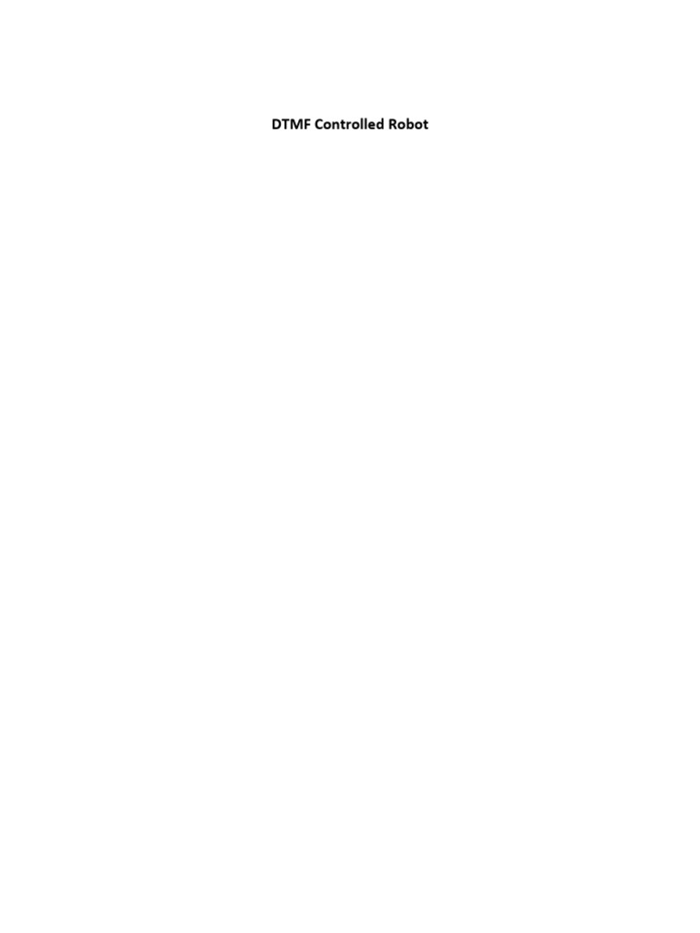DTMF Robot Control System Design | PDF | Rectifier | Microcontroller