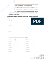 Aplicación de Saberes y Conocimiento Diptongo e Hiato 3a