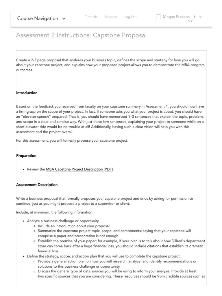 Capstone Project Proposal Template | PDF | Competence (Human Resources ...