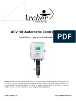 ACV-10 Automatic Control Valve: Installation, Operation & Maintenance