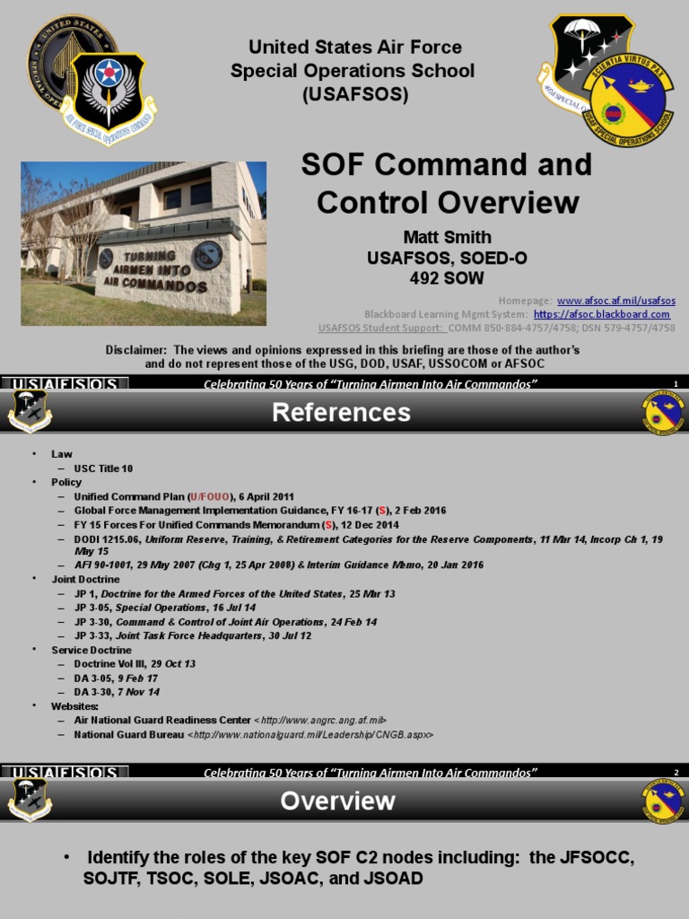 SOF Command and Control Overview | PDF | United States Special ...