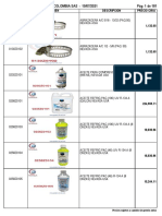 Lista de precios de repuestos de refrigeración de Nevada