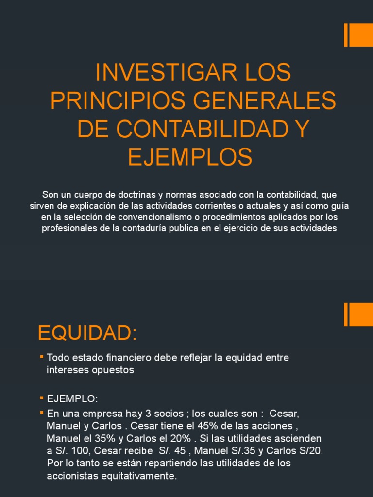Principios Generales de Contabilidad | PDF | Empresas | Contabilidad