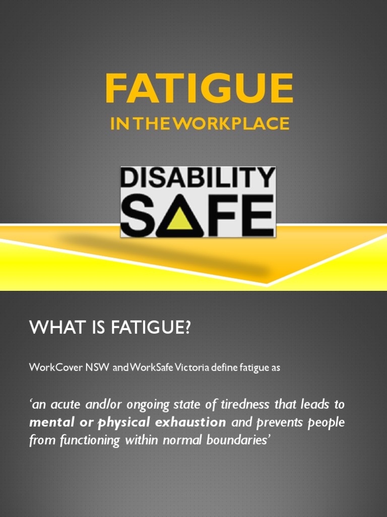 Fatigue Poster | PDF | Sleep | Determinants Of Health