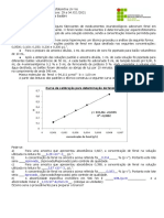 Teste Espectrofotometria 2020.1