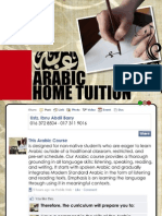 Arabic Home Tuition