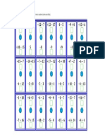 Ficha Domino Numeros Enteros 6 Grado