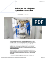 Los Criterios de Triaje en Hospitales Saturados - Aceprensa