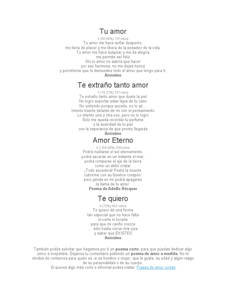 Tu Amor | PDF | Las emociones | Amor, image size:768x1024