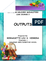 Outputs: Bernadette Lou S. Herrera