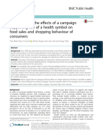 Grunert Et Al - An Analysis of The Effects of A Campaign Supporting Use of A Health Symbol On Food Sales