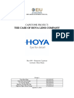 The Case of Hoya Lens Company: Capstone Project
