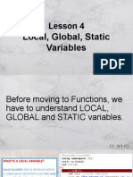 Lesson 4 - Local-Global-Static Variable