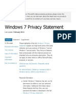 Windows 7 Privacy Statement en