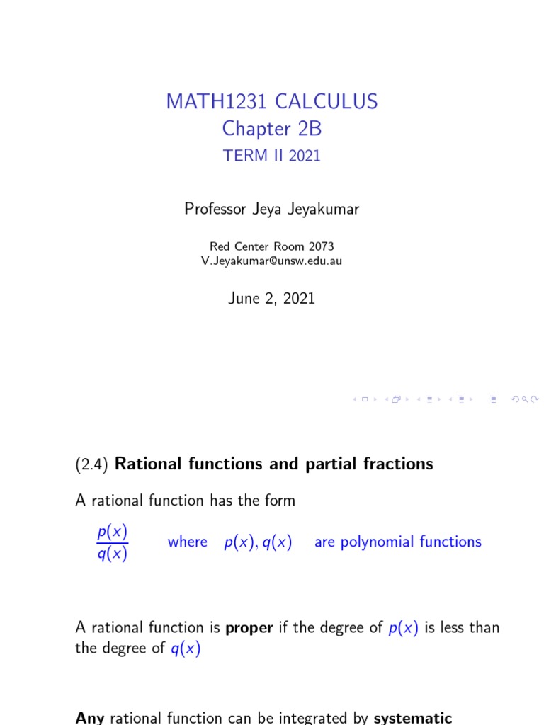Math1231 Calculus Chapter 2B: TERM II 2021 | PDF | Mathematical Objects ...