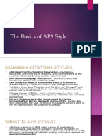 The Basics of APA Style