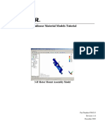 Static Stress With Nonlinear Material Models Tutorial: 3-D Motor Mount Assembly Model