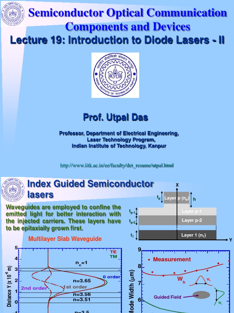 Semiconductor Optical Communication Components and Devices Lecture 19