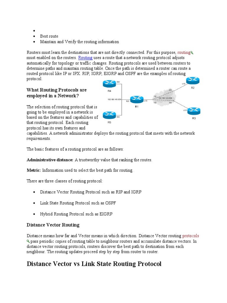 Distance Vector Vs Link State Routing Protocol: What Routing Protocols ...