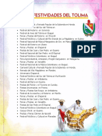 Ferias y Festividades Del Tolima - Alvaro Prieto