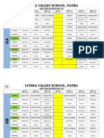 Litera Valley School, Patna: Time Table (Session 2021-22)