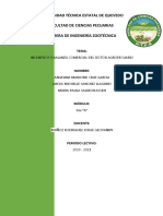 Incetivos y Balanza Comercial Del Sector Agropecuario