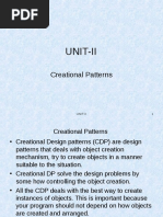 Unit-Ii: Creational Patterns