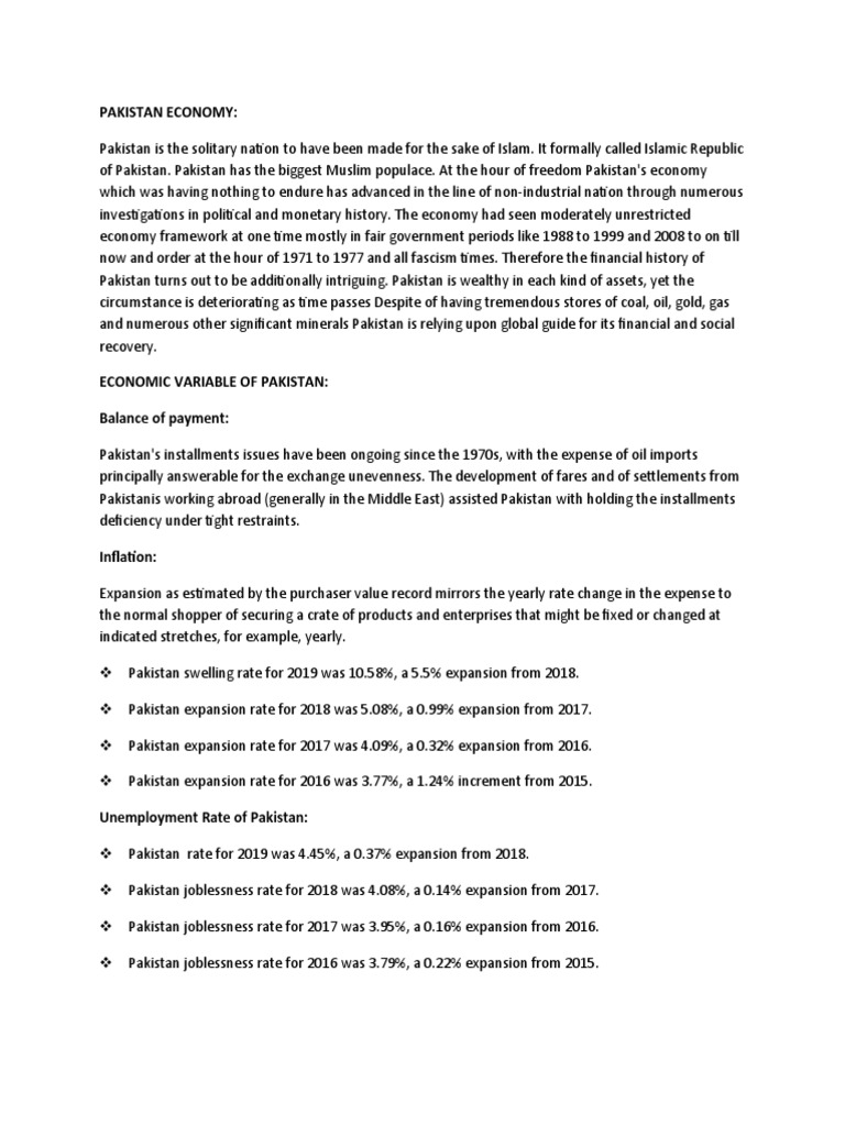 Pakistan's GDP and Economic Trends | PDF | Gross Domestic Product ...
