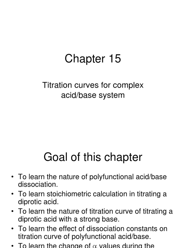 Chapter 15 Titration Curves For Complex | PDF | Titration | Chemistry
