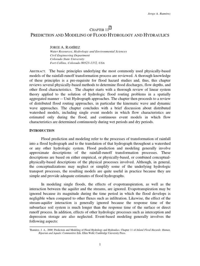 Unit Hydrograph | PDF | Drainage Basin | Flood