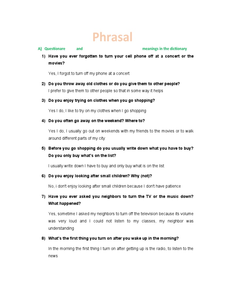 Questionare and Meanings in The Dictionary | PDF