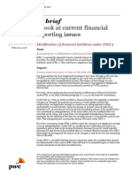 Modification of Financial Liabilities Under IFRS 9 - PWC in Brief UK2018-01