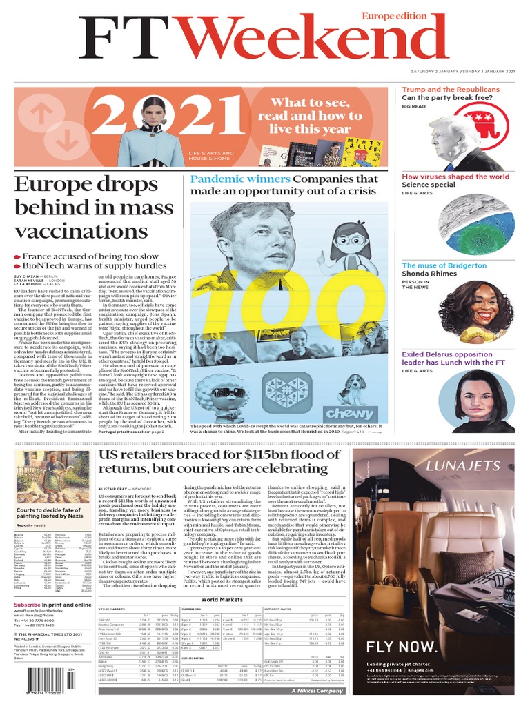 Financial Times Europe January 22021 | PDF | European Union | Retail