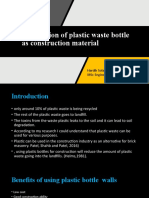 Application of Waste Plastic Bottle in Construction