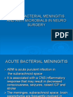 Acute Bacterial Meningitis and Antimicrobials in Neurosurgery