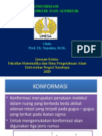 Konformasi Senyawa Asiklik Dan Alisiklik: Oleh: Prof. Dr. Suyatno, M.Si