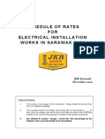 Schedule of Rates For Electrical Installation in Sarawak 2020