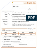 Video Zone Meet The Kids Racing Electric Cars Worksheet