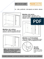 Intruccion Medidas Closet