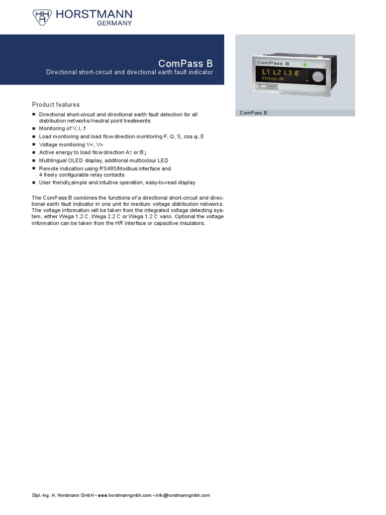 Compass B: Directional Short-Circuit and Directional Earth Fault ...