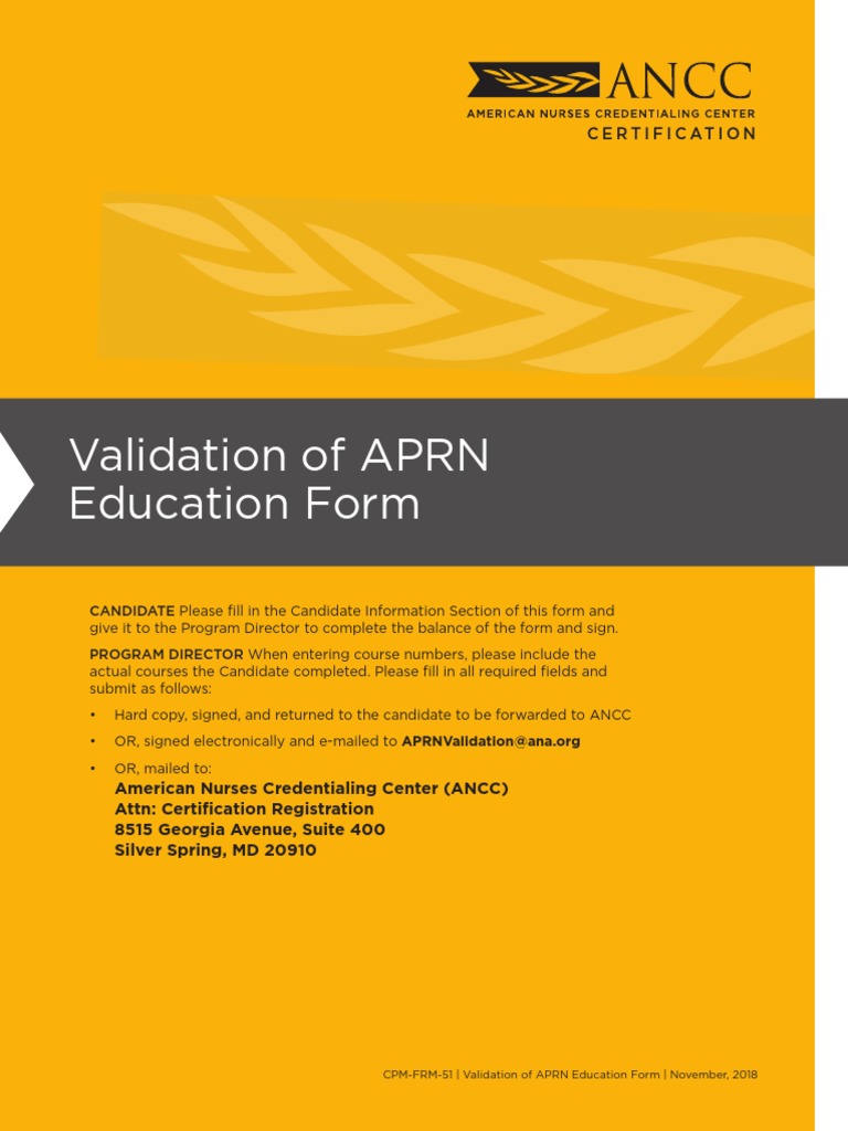Validation of Education Form | PDF | Nursing | Postgraduate Education