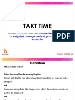 Takt Time: Shared Resource Weighted Average Method Practical Usage Examples